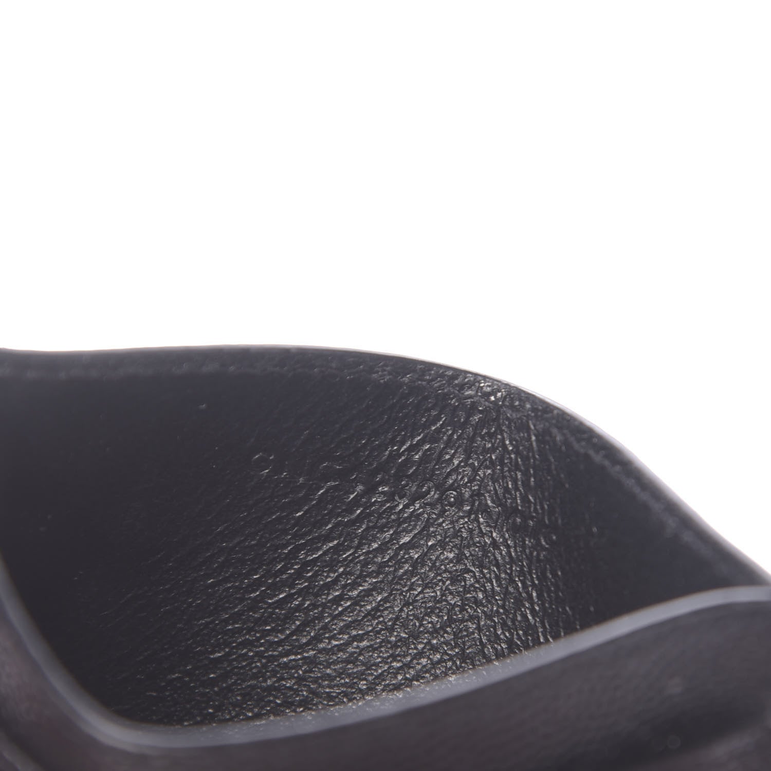 Saint Laurent Grain De Poudre Matelasse Chevron Monogram Credit Card Case Black 7 of 7