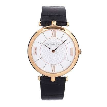 Van Cleef & Arpels 18K Rose Gold Alligator 38mm Pierre Arpels Manual Winding Watch 1 of 5