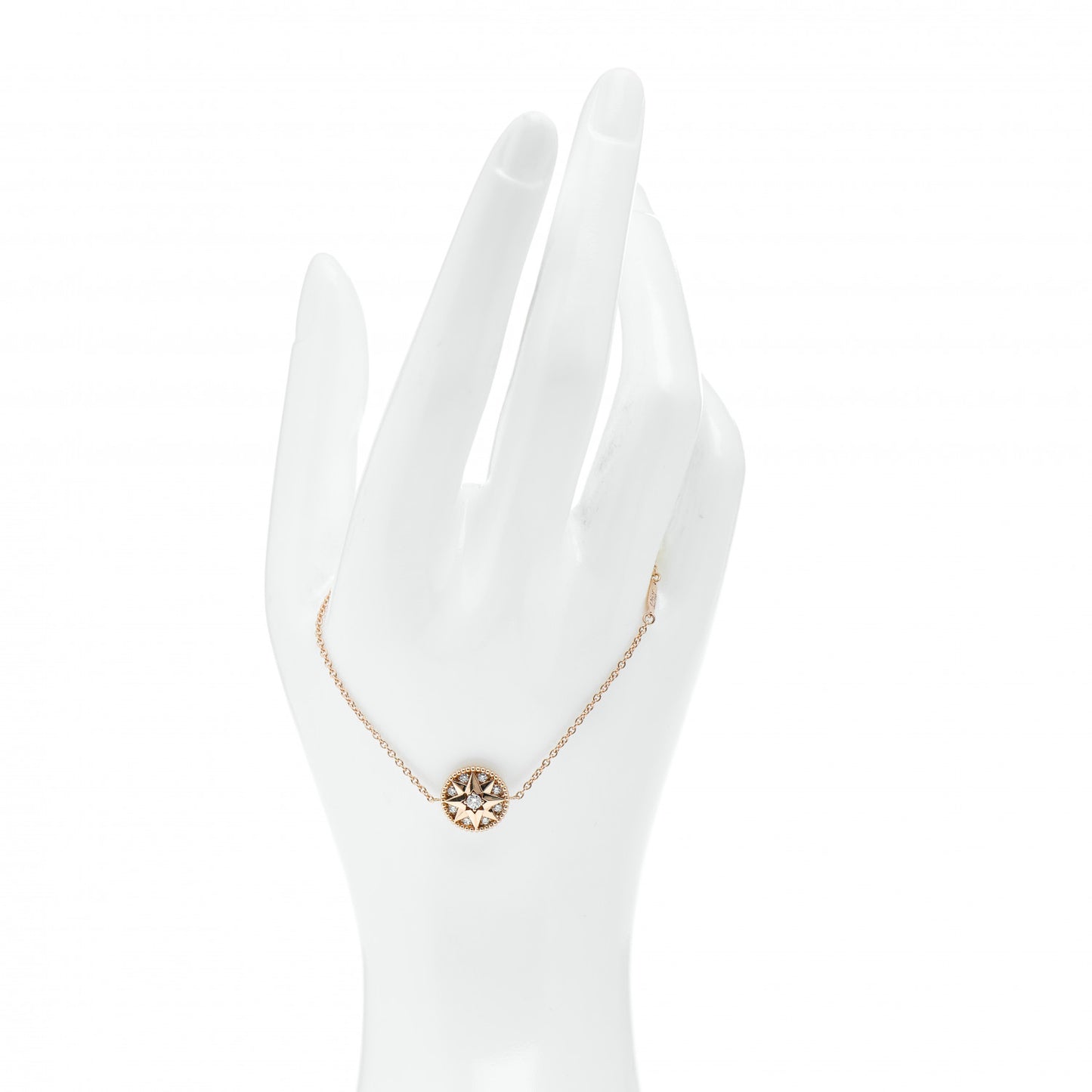 18K Rose Gold Pave Diamond Rose Des Vents Bracelet