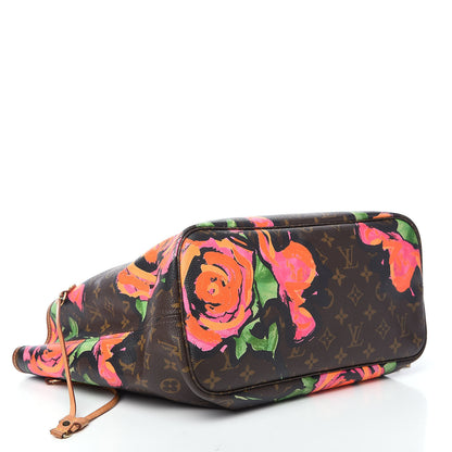 Louis Vuitton Monogram Roses Neverfull MM 3 of 15
