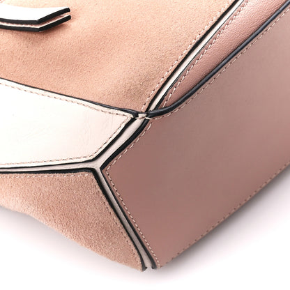 Loewe Calfskin Suede Medium Puzzle Bag Blush 11 of 13