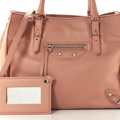 Balenciaga Calfskin Papier Mini A4 Zip Around Tote Beige Desert 8 of 10
