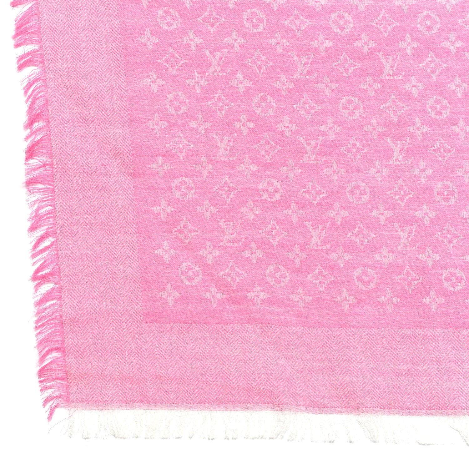 Louis Vuitton Silk Wool Monogram Petit Louis Shawl Pop 3 of 4