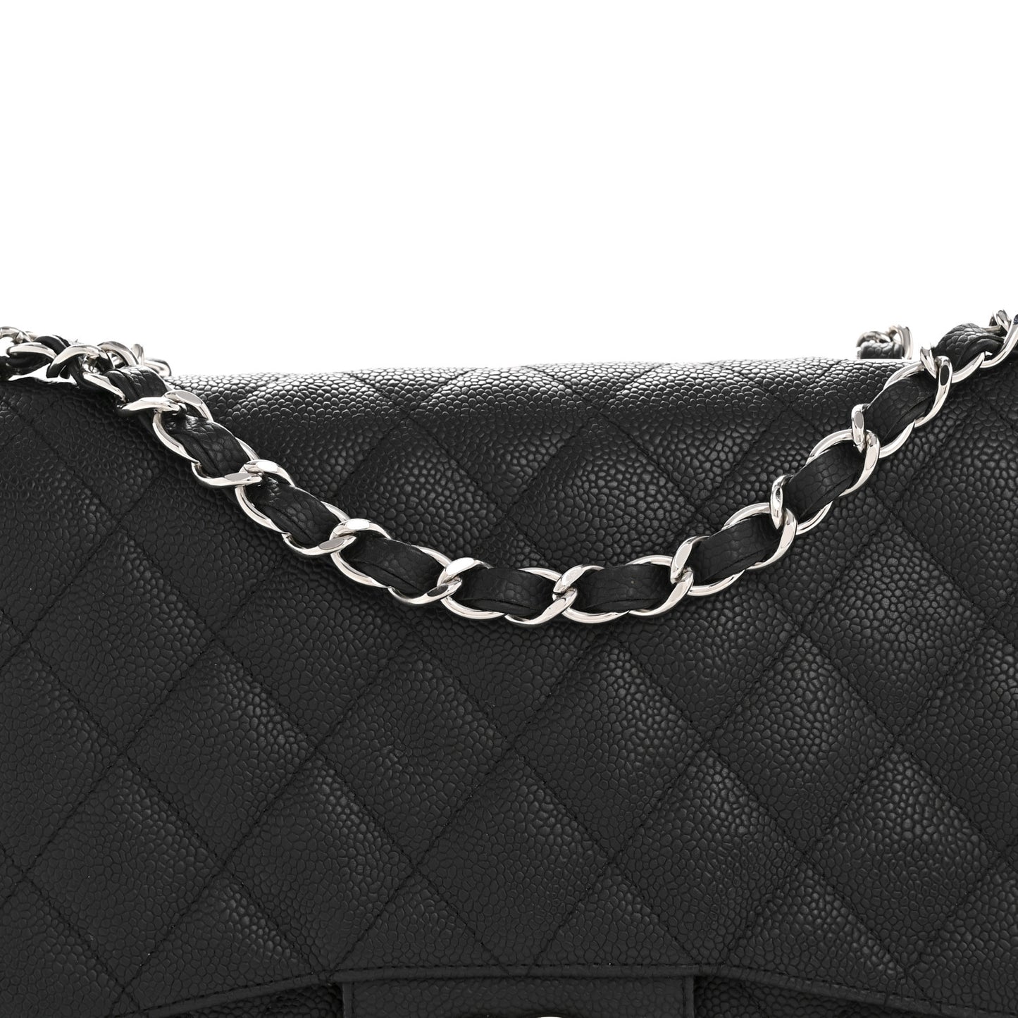 Caviar Quilted Jumbo Single Flap Black