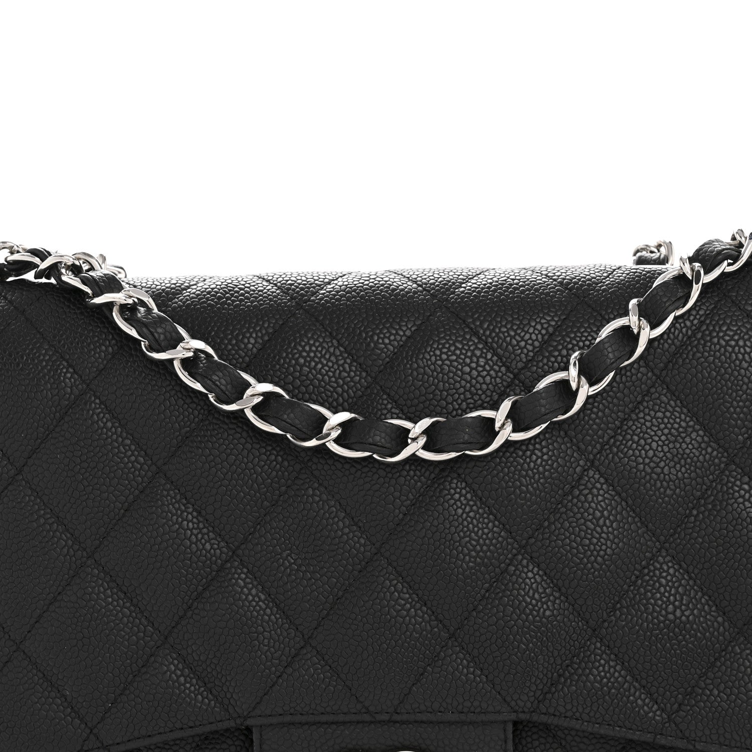 Chanel Caviar Quilted Jumbo Single Flap Black 8 of 13