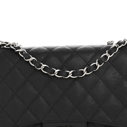 Chanel Caviar Quilted Jumbo Single Flap Black 8 of 13