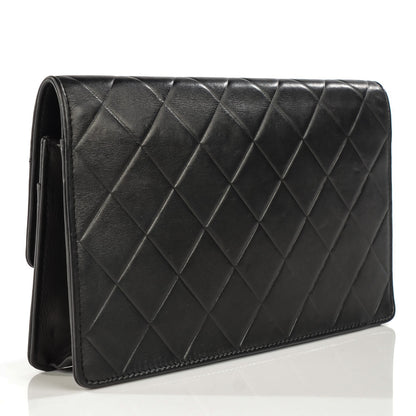 Chanel Lambskin Embossed LAX Wallet on Chain WOC Black 3 of 8