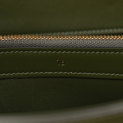 Celine Satinated Calfskin Medium 16 Top Handle Bag Khaki 7 of 12