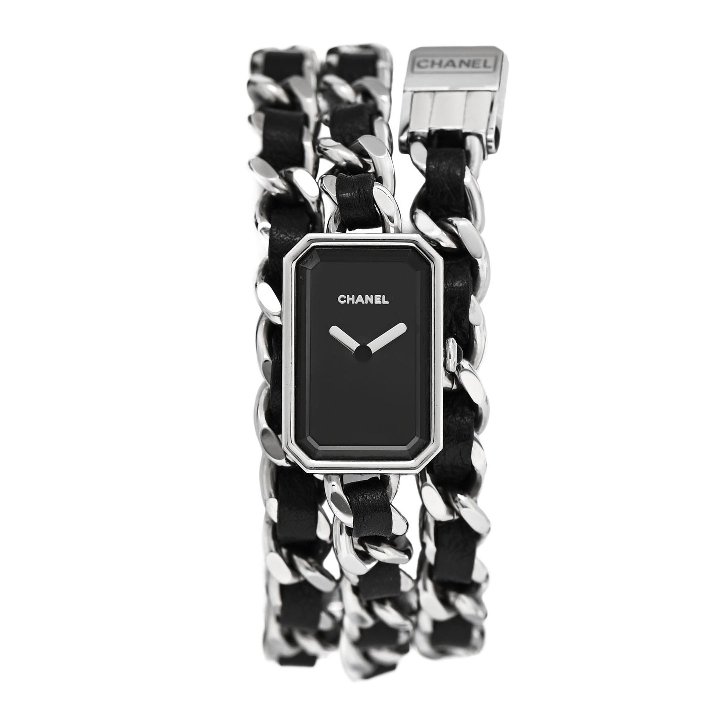 Stainless Steel Lambskin 16mm Premiere Rock Triple Row Quartz Watch Black