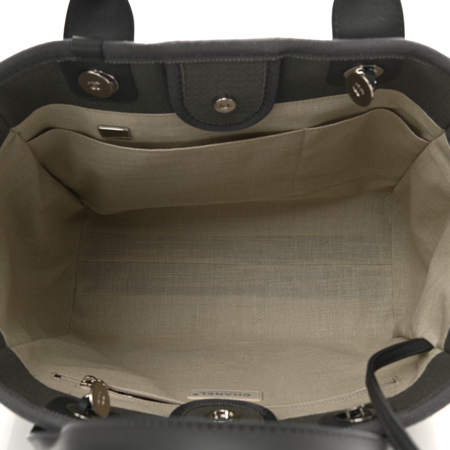 Chanel Mixed Fibers Small Deauville Tote Grey 6 of 12