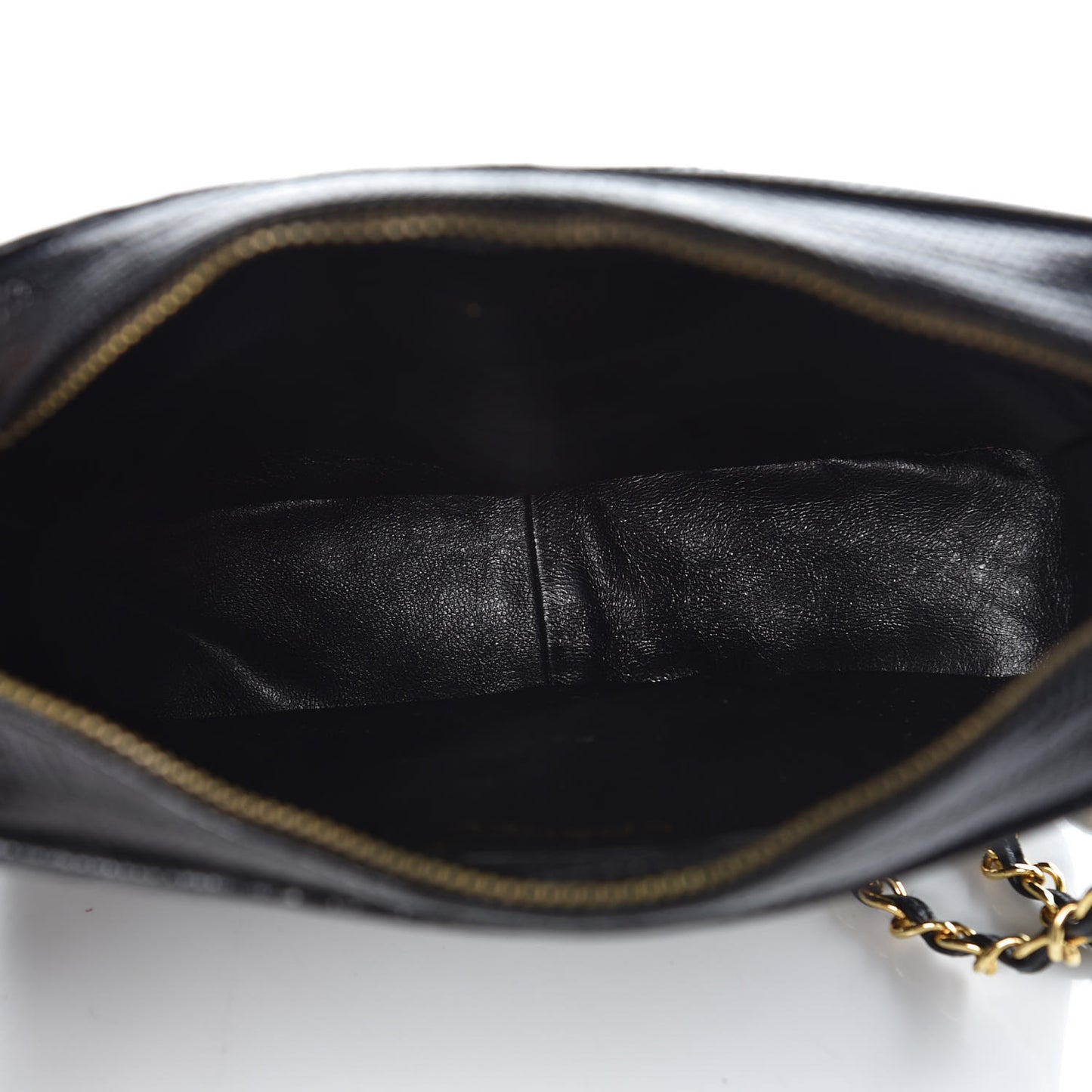 Lizard Quilted Small Tassel Camera Case Black