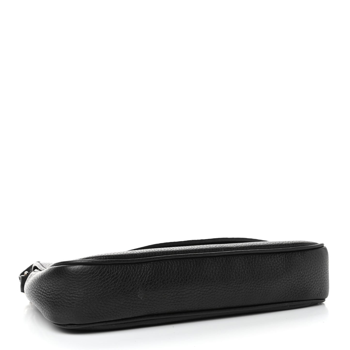 Pebbled Calfskin Medium Soho Flap Crossbody Black