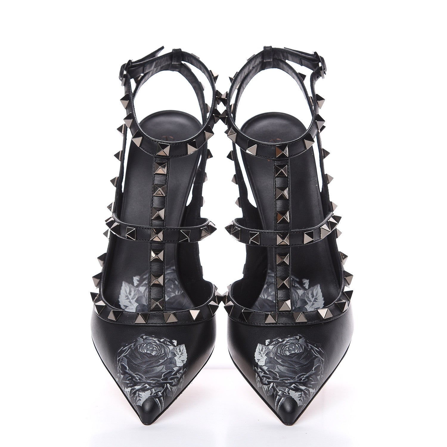 Valentino Garavani X UNDERCOVER Calfskin Rockstud Ankle Strap Pumps 38 Black 8 of 10