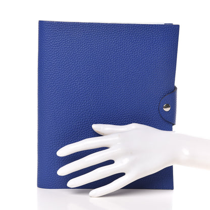 Hermes Togo Ulysse MM Notebook Cover Bleu Electrique 2 of 8