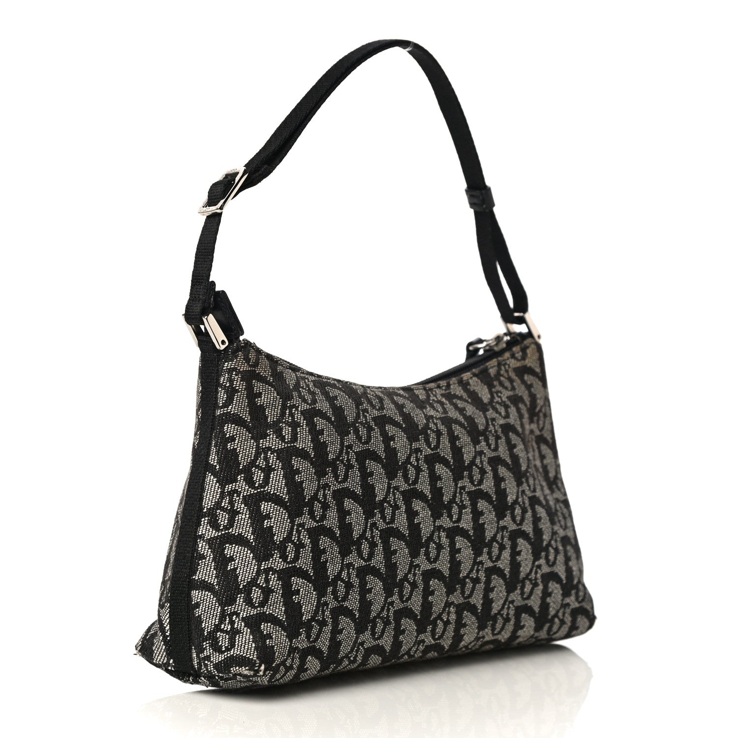 Christian Dior Monogram Shoulder Bag Pochette Black 3 of 11
