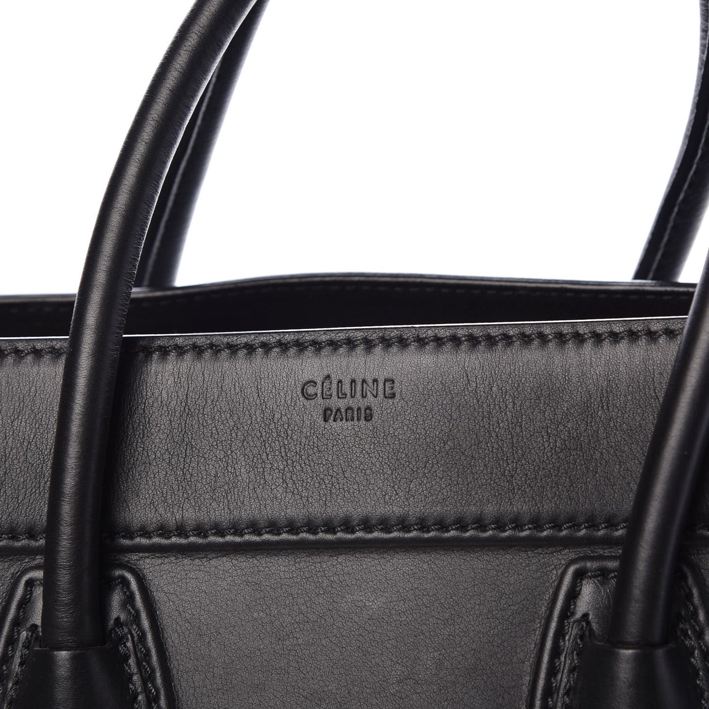 Smooth Calfskin Medium Phantom Luggage Black