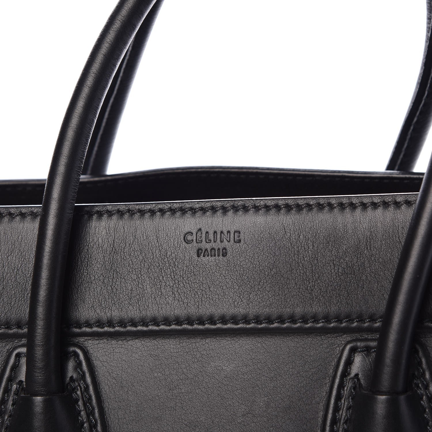 Celine Smooth Calfskin Medium Phantom Luggage Black 7 of 7