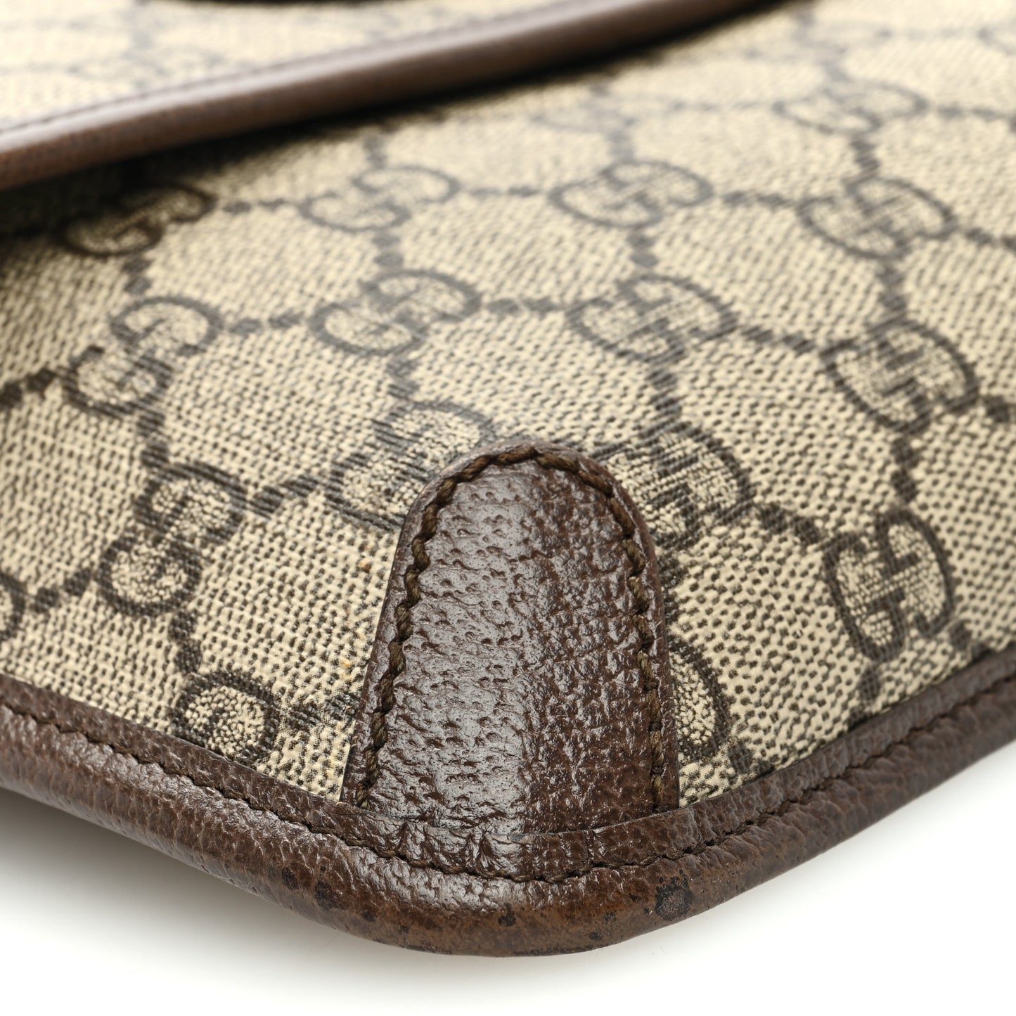 GG Supreme Monogram Neo Vintage Web Belt Bag Brown