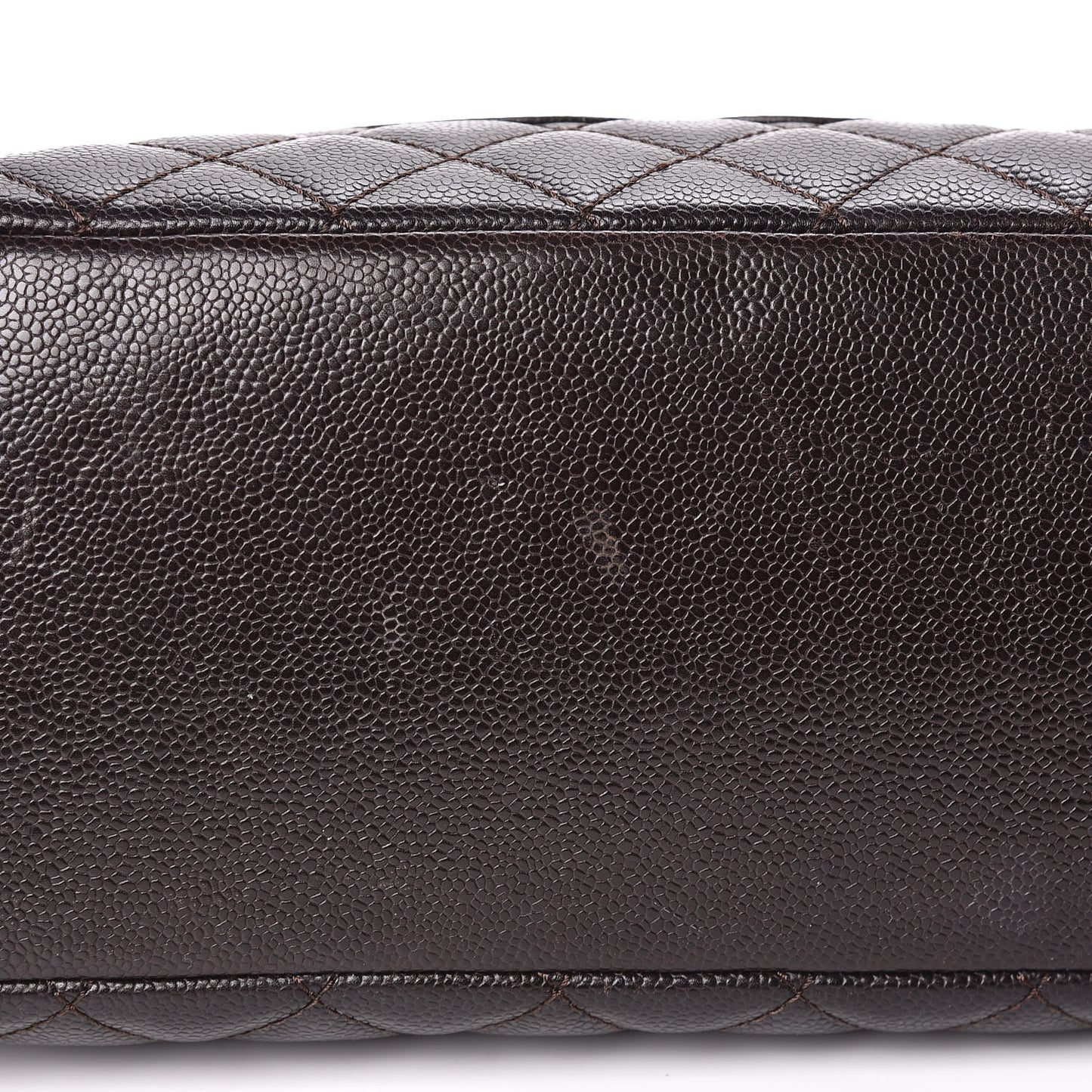 Caviar Quilted Grand Shopping Tote GST Dark Brown