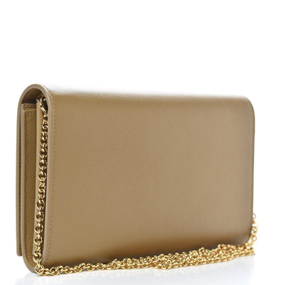 Saint Laurent Calfskin Belle de Jour Chain Clutch Beige 3 of 11