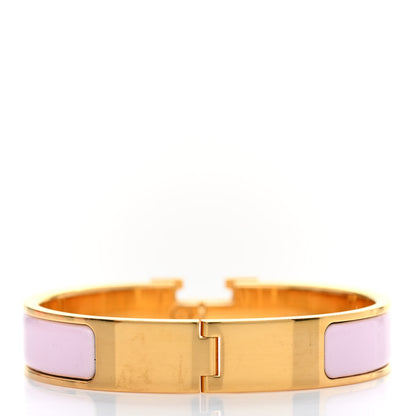 Hermes Enamel Narrow Clic Clac H Bracelet GM Rose Dragee 3 of 5