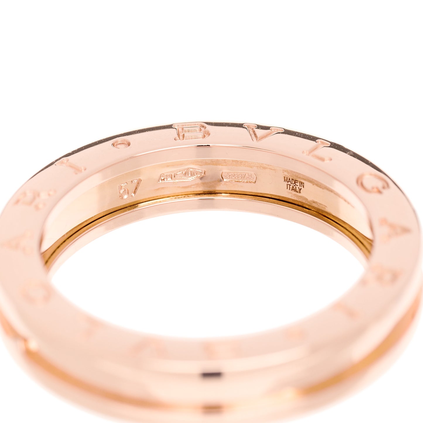 18K Rose Gold B.Zero1 One-Band Ring 57 8