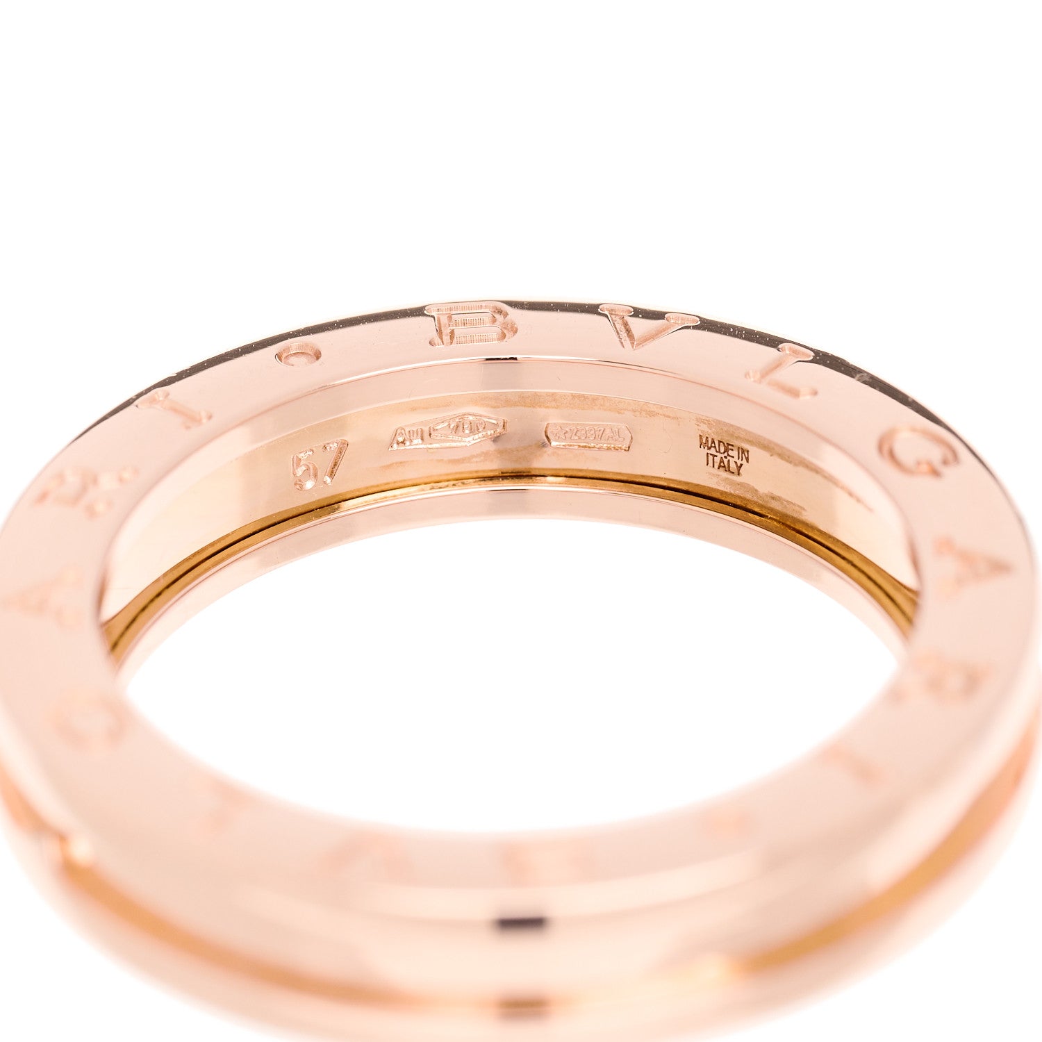 Bulgari 18K Rose Gold B.Zero1 One-Band Ring 57 8 4 of 4