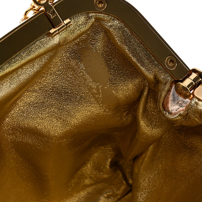 Louis Vuitton Satin Monogram Aumoniere Clutch Silver 7 of 7