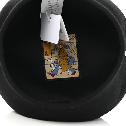 Hermes Cashmere Saint Honore Drap Beret 57 Black 9 of 9