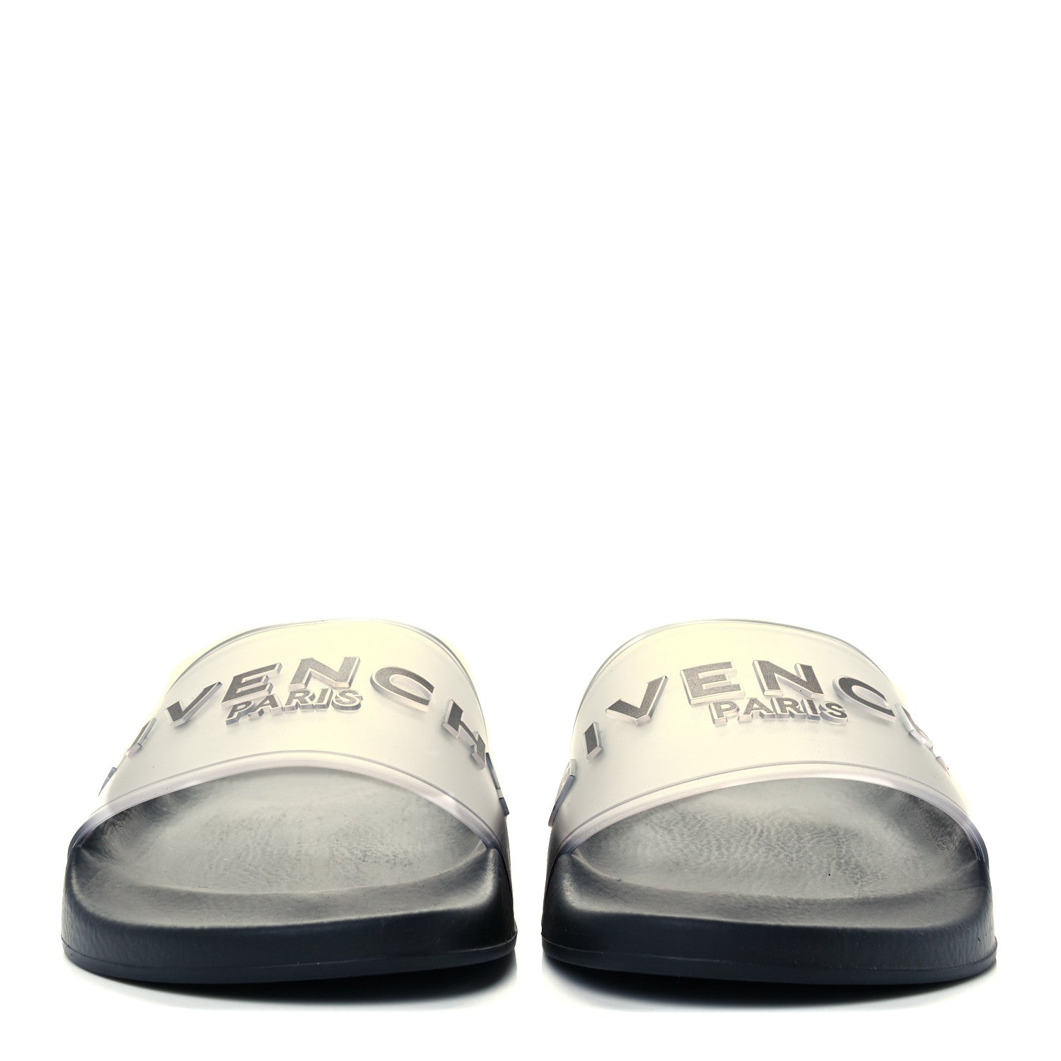 Givenchy Rubber Logo Pool Slide Sandals 41 White Black 3 of 11