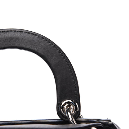 Christian Dior Smooth Calfskin Embroidered Micro Lady Dior Black 6 of 10