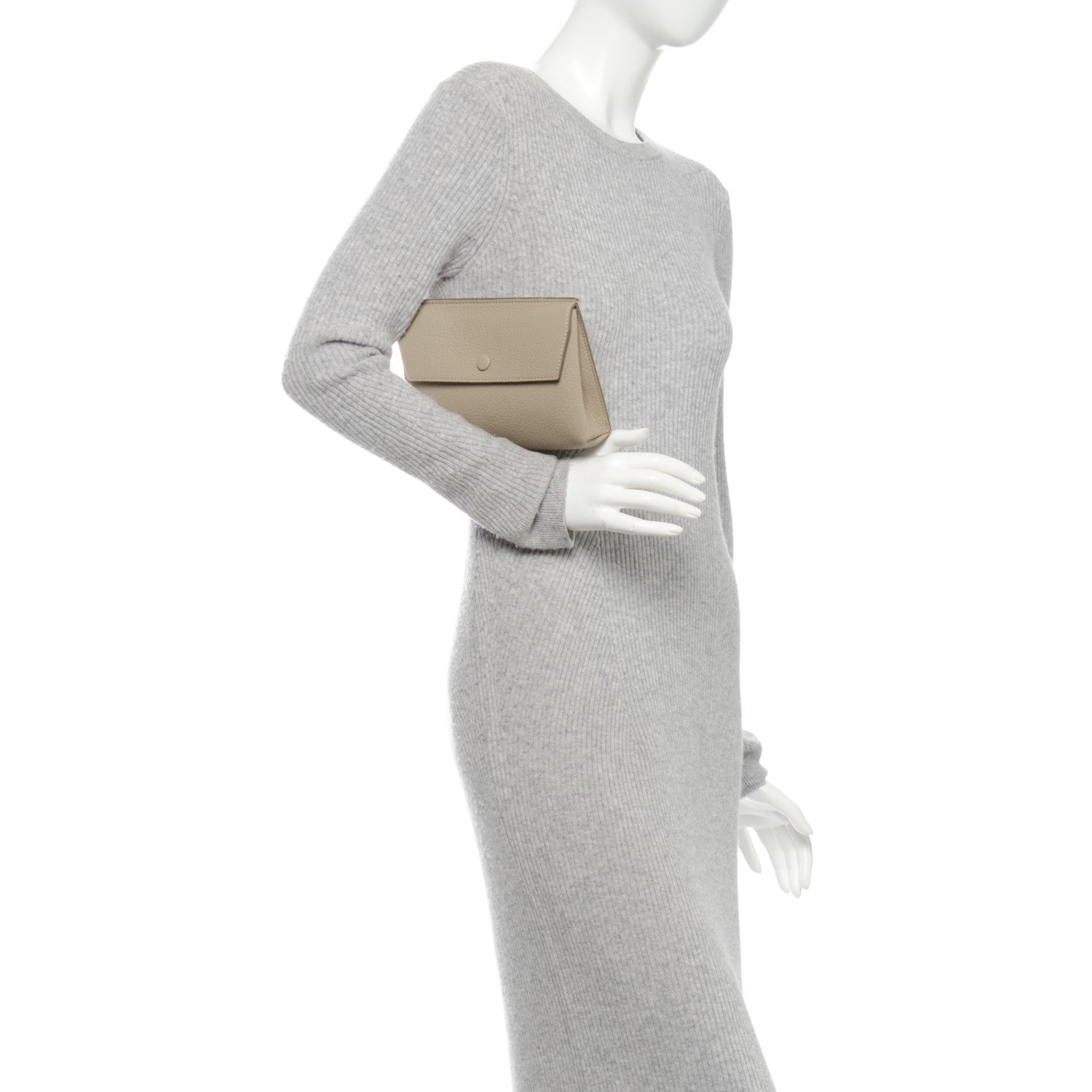 Celine Crisped Calfskin Companion Pouch Light Taupe 2 of 7