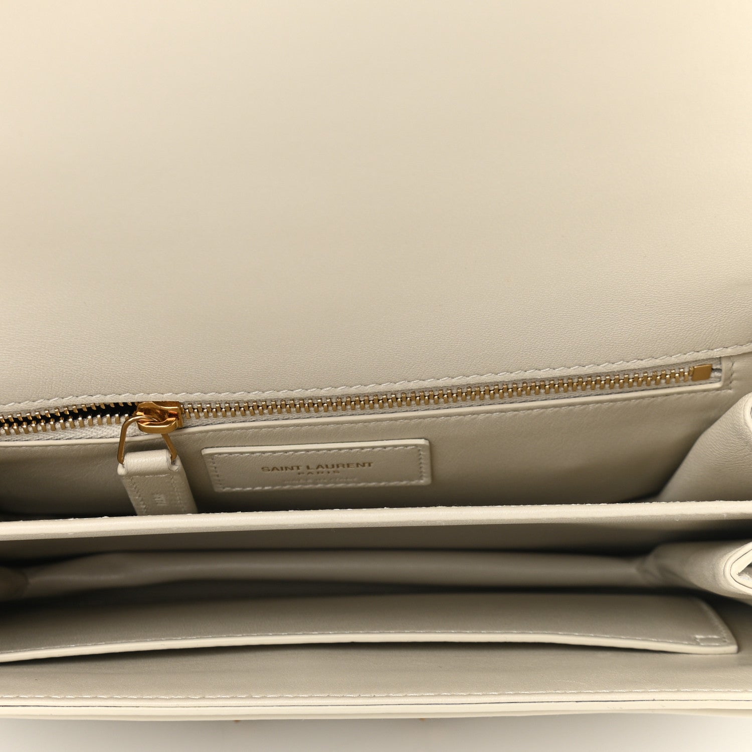 Saint Laurent Smooth Calfskin Le Maillon Satchel Crema Soft 5 of 9