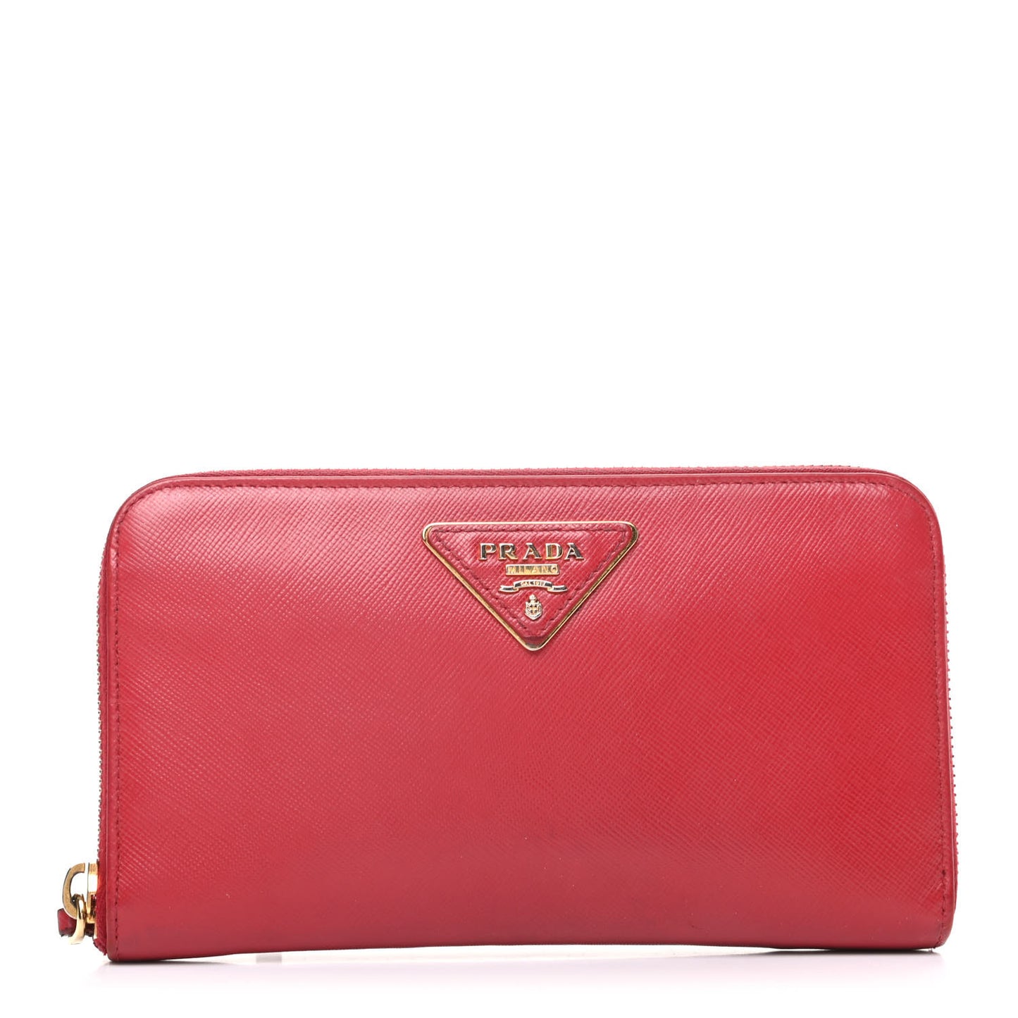 Saffiano Triangle Zip Around Wallet Fuoco