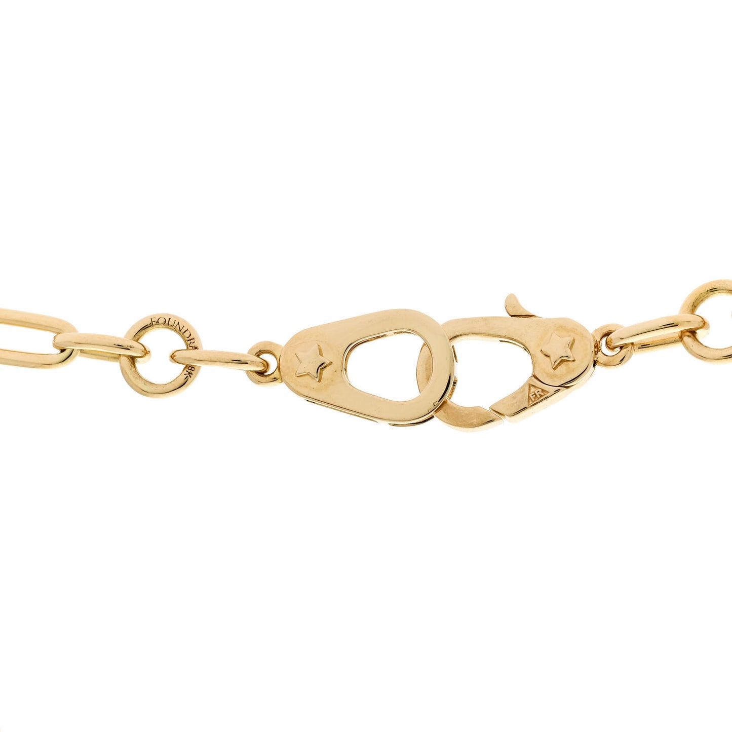18K Yellow Gold Sister Hook Small Mixed Chain Necklace 16"