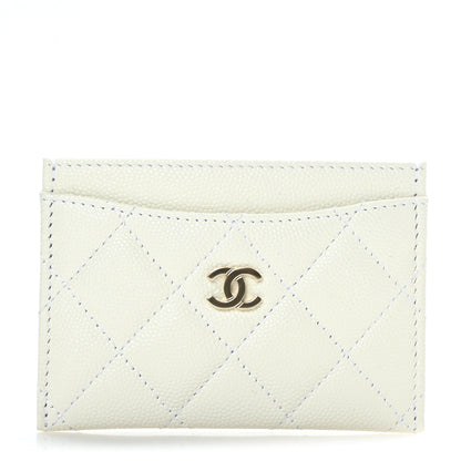 Chanel Caviar Quilted Card Holder White 1 of 7