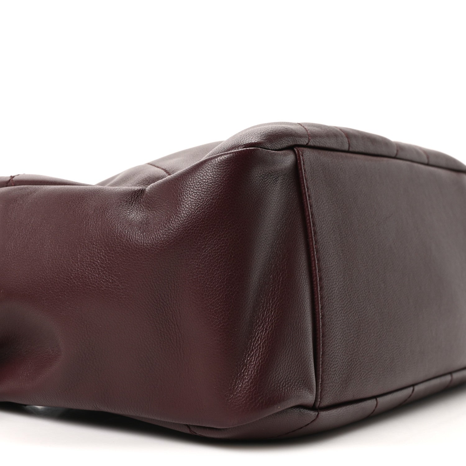 Saint Laurent Lambskin Matelasse Monogram Medium Jamie Shoulder Pouch Bag Rouge Cabernet 9 of 10