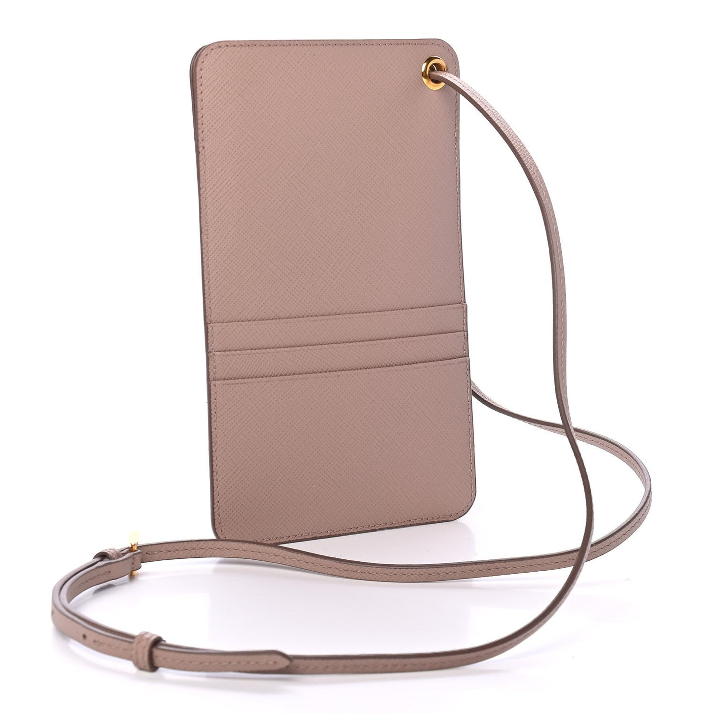 Saffiano Triangle Phone Case Pouch Cammeo