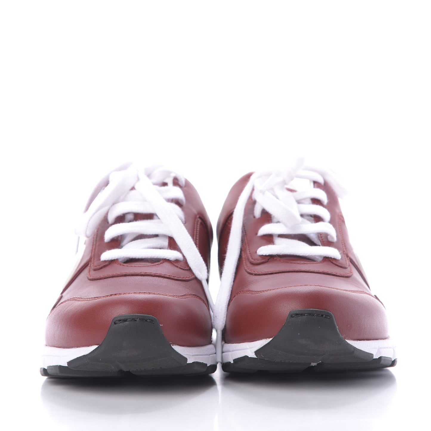 Calfskin Womens Interlocking G Sneakers 38 Red