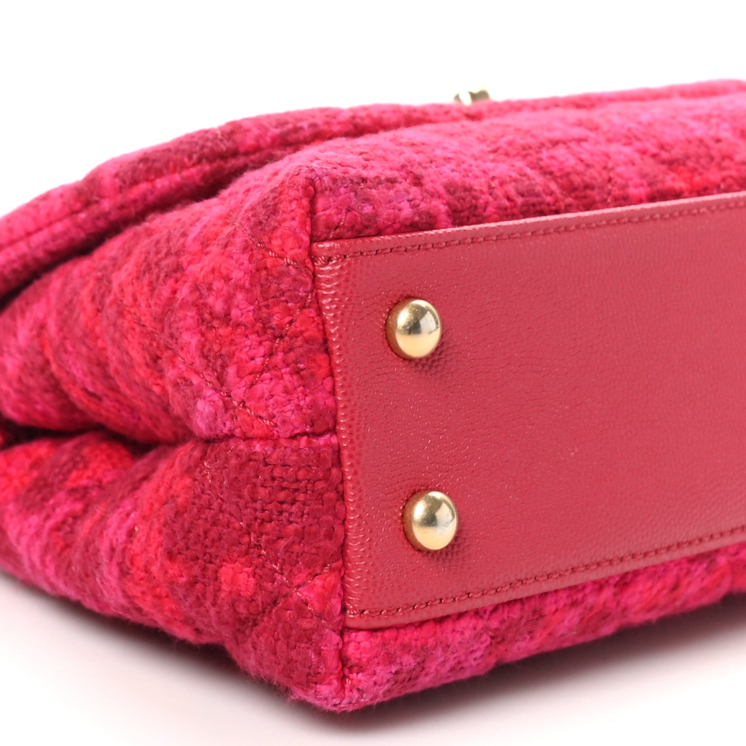 Chanel Tweed Mini Coco Handle Flap Fuchsia 9 of 10