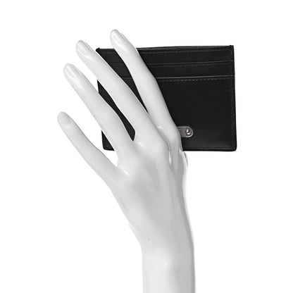 Saint Laurent Calfskin Plate Card Case Black 2 of 8