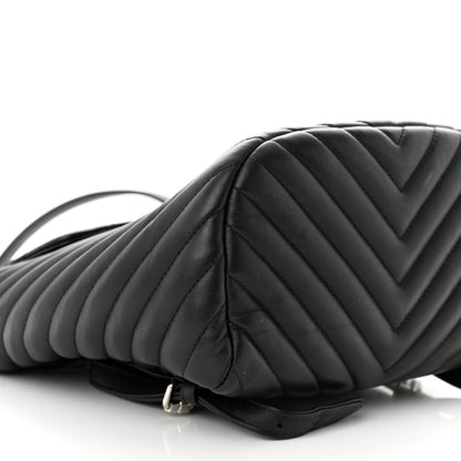 Chanel Calfskin Chevron Quilted Small Urban Spirit Backpack Black 9 of 10