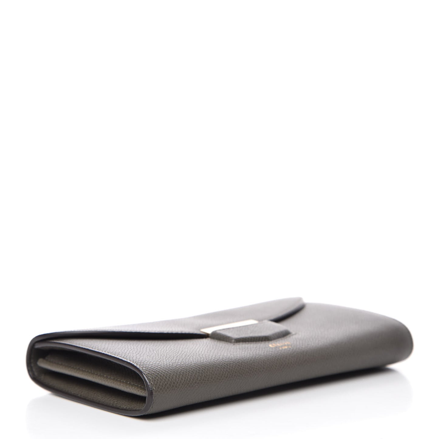 Grained Calfskin Large Trotteur Multifunction Flap Wallet Grey