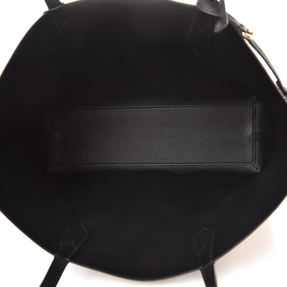Burberry Grainy Calfskin Haymarket Check Medium Reversible Tote Black 8 of 12