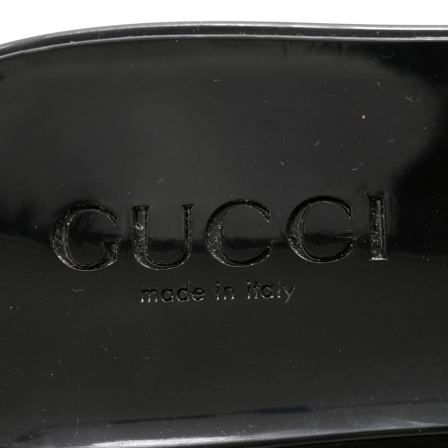 Rubber Gucci Logo Womens Platform 20/60mm Slide Sandals 38 Black