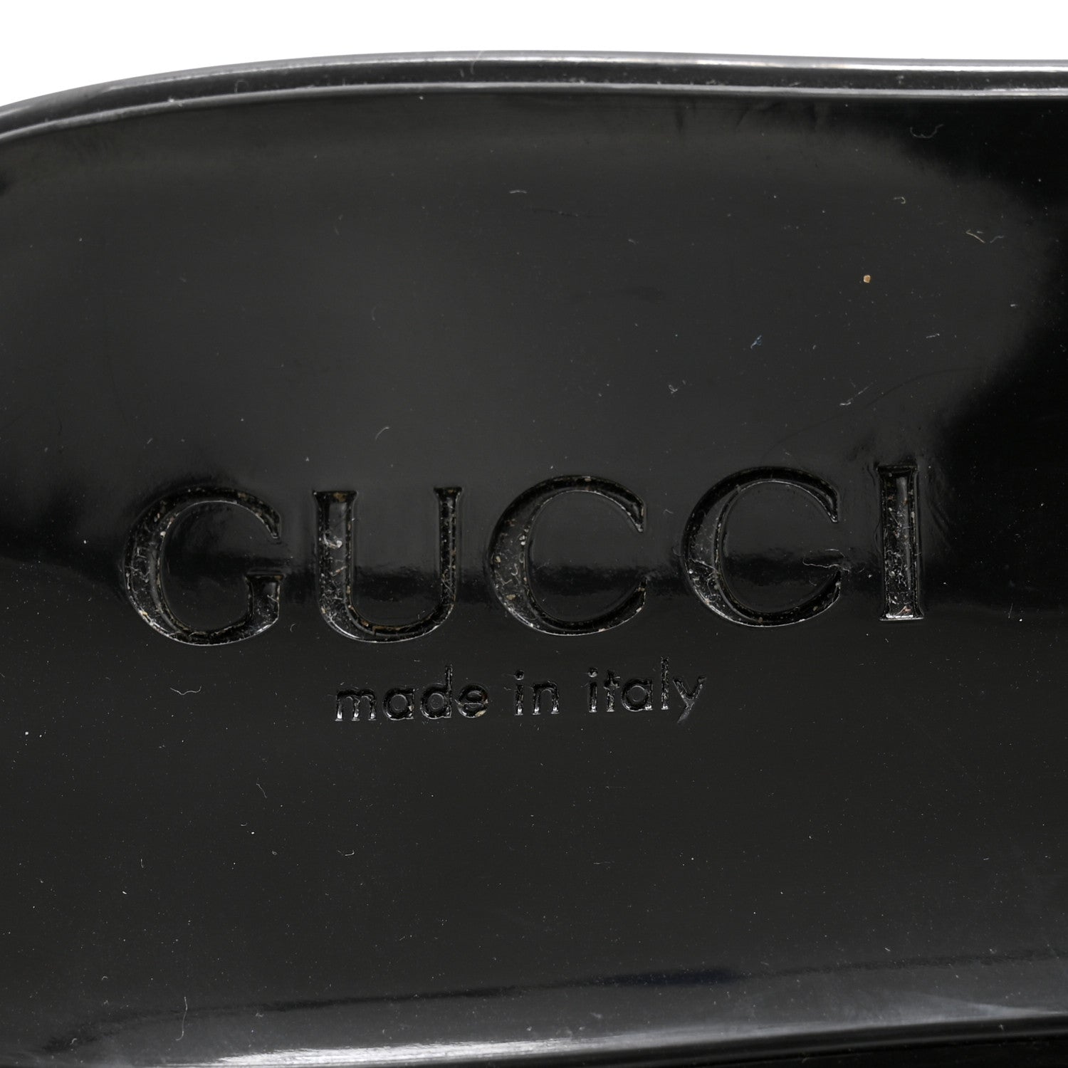 Gucci Rubber Gucci Logo Womens Platform 20/60mm Slide Sandals 38 Black 6 of 13