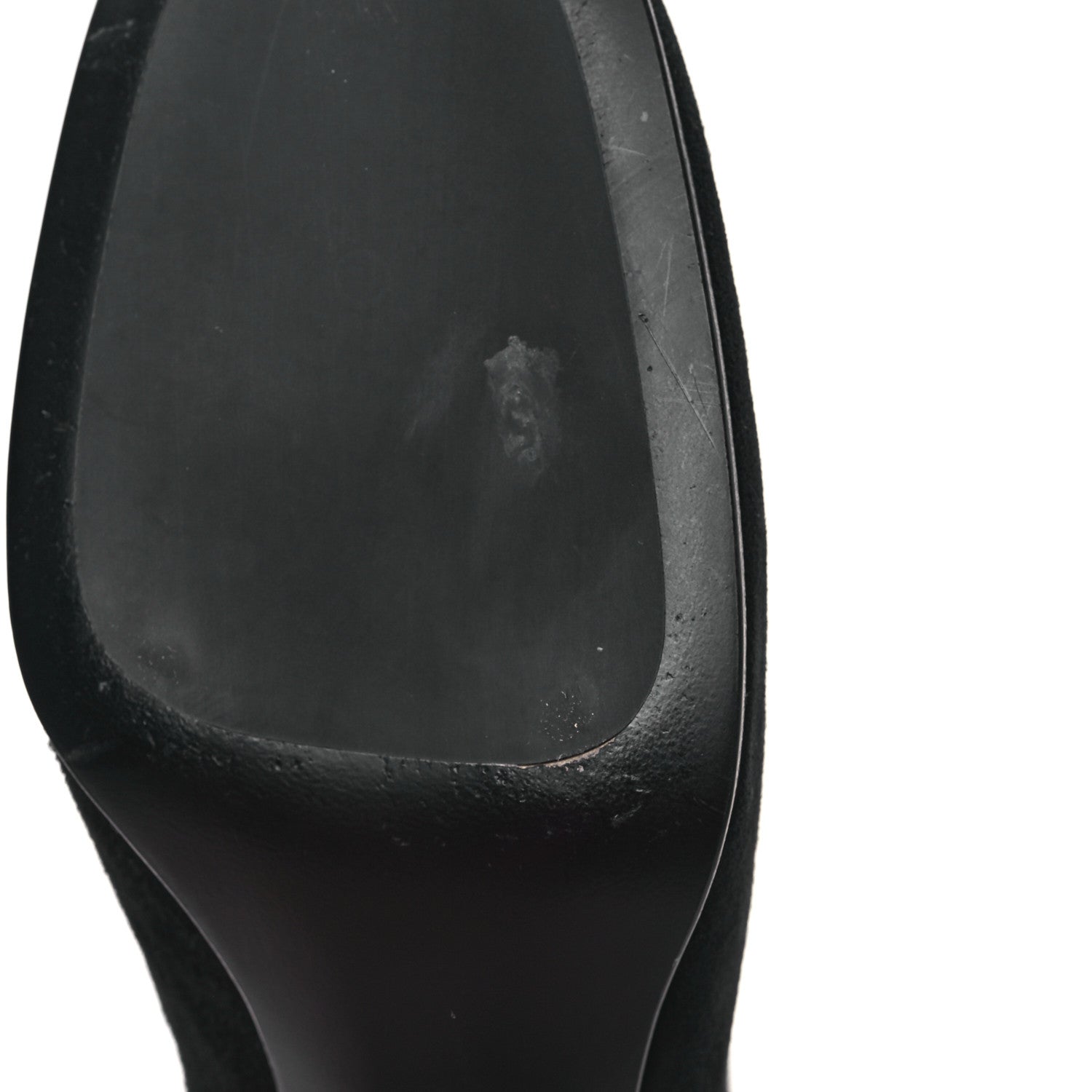 Prada Velvet Metal Triangle Logo Zip 65mm Boots 39 Black 8 of 10