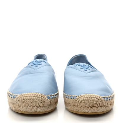Prada Nappa Triangle Logo Espadrilles 37 Celeste 2 of 8