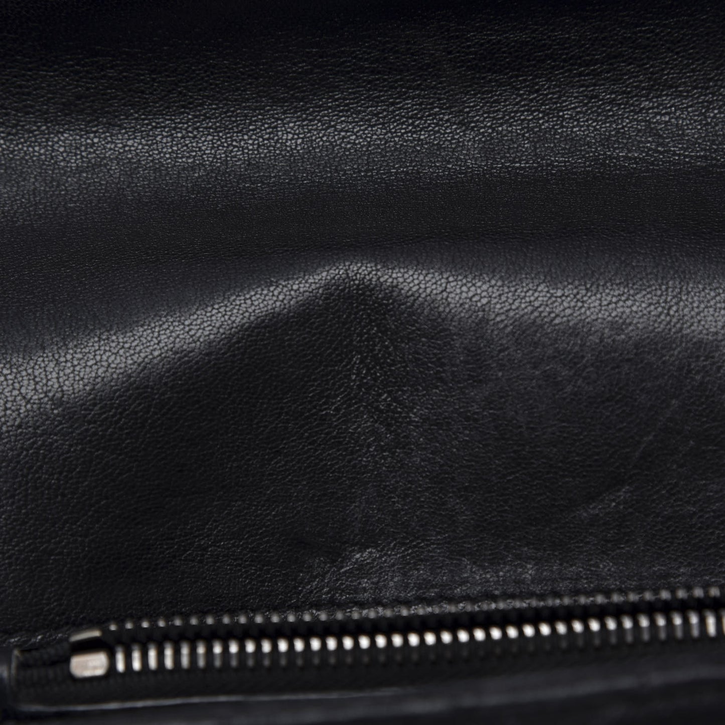 Sheepskin Matelasse Chevron Monogram Medium College Bag Black