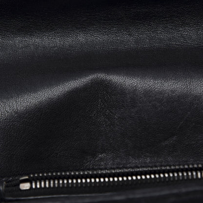 Saint Laurent Sheepskin Matelasse Chevron Monogram Medium College Bag Black 9 of 13